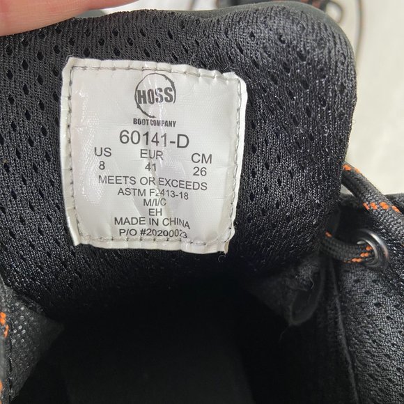 Hoss Men's 60141 Basin Black Wide Steel Toe Work Boot SZ 8 D new in Box - Picture 11 of 15